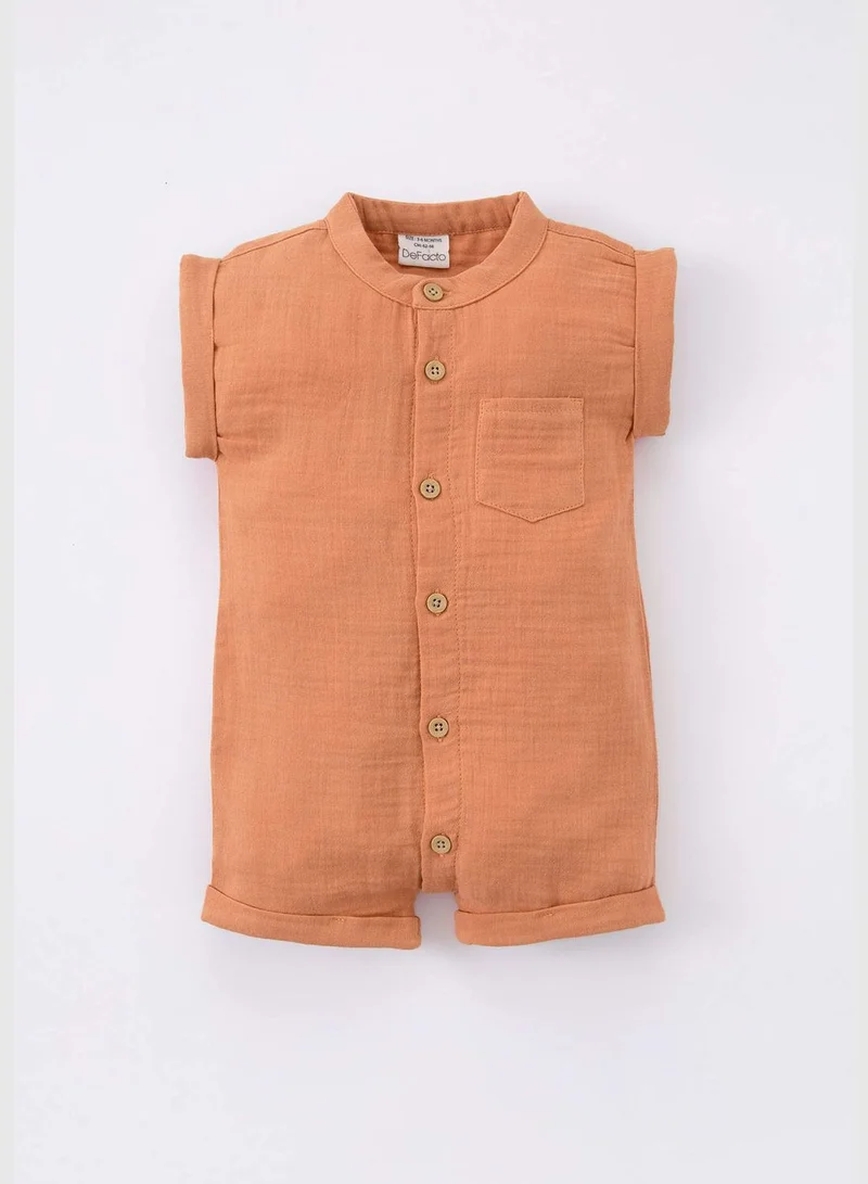 DeFacto BabyBoy Bike Neck Short Sleeve Knitted Overalls