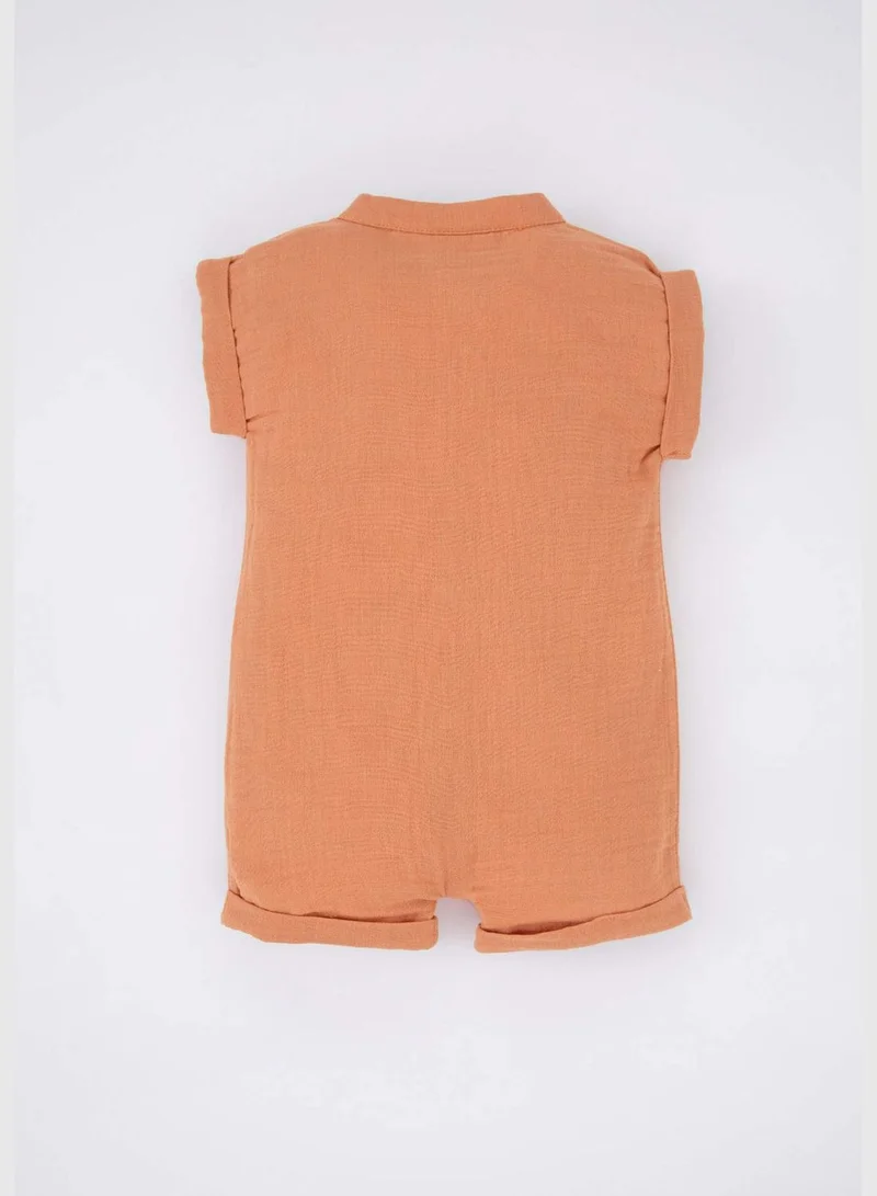 DeFacto BabyBoy Bike Neck Short Sleeve Knitted Overalls