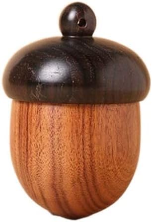Brown Acorn Shaped Pill Box for Adults