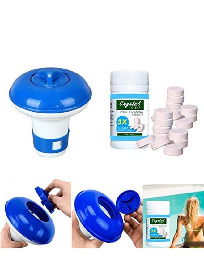 فيستنايت مجموعة تنظيف المسبح من فيست نايت مكونة من عوامة تنظيف و100 قرص تنقية للتخلص من الكلورين - Image 5