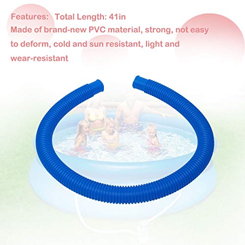 Podoy Pool Pump Replacement Hose, 1.25 x 41 Inch for compatible with Filter Pump 607, 637 and 32mm Above Ground Pools include 6 Hose Clamps, Replace for compatible with Hose(3 set) - Image 2