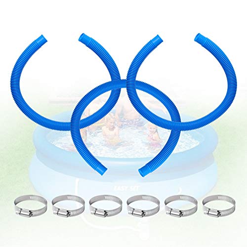 Podoy Pool Pump Replacement Hose, 1.25 x 41 Inch for compatible with Filter Pump 607, 637 and 32mm Above Ground Pools include 6 Hose Clamps, Replace for compatible with Hose(3 set) - Image 4