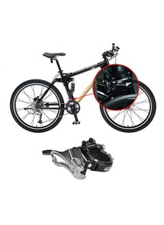 KASTWAVE Bike Front Shifter 3 Speed, Aluminium Alloy Bicycle Front Shifter with Gear Indicator and Brake Cables, Compatible with Moutain Bike, Road Bike, Fit 31.8 34.9mm Diameter Tube  - Image 1