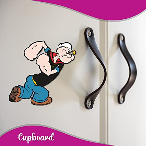 Bhai Please Popeye Wooden Fridge Magnet (Pack of 1) | Cartoon Characters, Movie, TV, Comics, Anime | Fridge Decorations | Gift for Friends, Colleagues, Gen Y | Birthday, Return Gift - Image 2