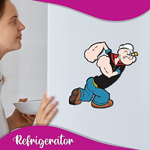Bhai Please Popeye Wooden Fridge Magnet (Pack of 1) | Cartoon Characters, Movie, TV, Comics, Anime | Fridge Decorations | Gift for Friends, Colleagues, Gen Y | Birthday, Return Gift - Image 4