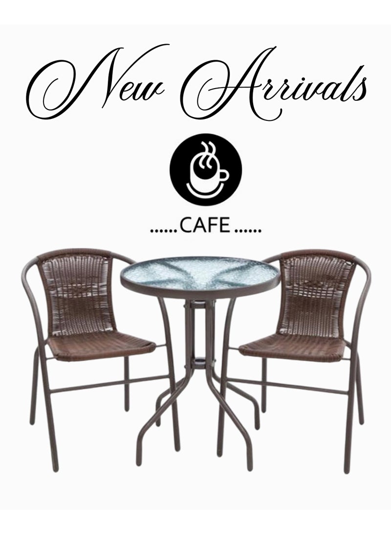 ليفينج تصميم عصري لحديقة المنزل وأثاث الفناء الخارجي وطاولة زجاجية ومجموعات كراسي - Image 1