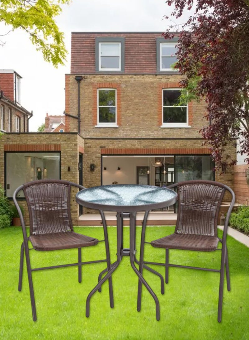 ليفينج تصميم عصري لحديقة المنزل وأثاث الفناء الخارجي وطاولة زجاجية ومجموعات كراسي - Image 2