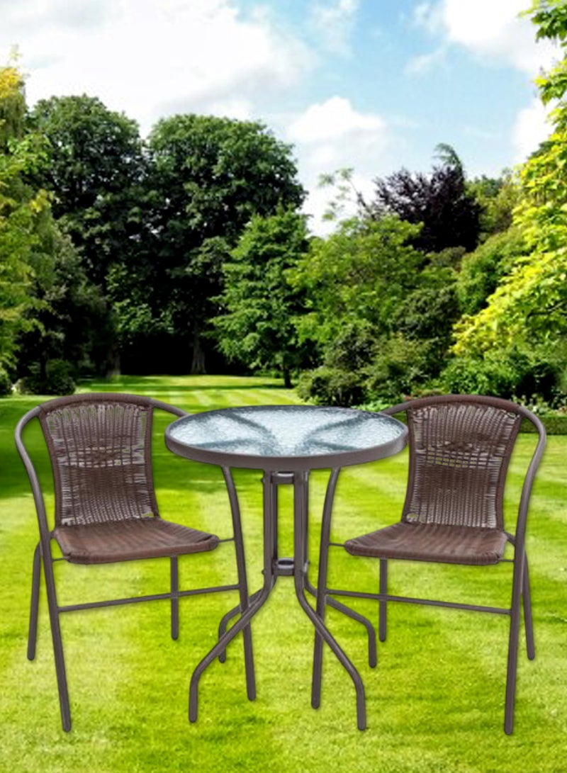 ليفينج تصميم عصري لحديقة المنزل وأثاث الفناء الخارجي وطاولة زجاجية ومجموعات كراسي - Image 3