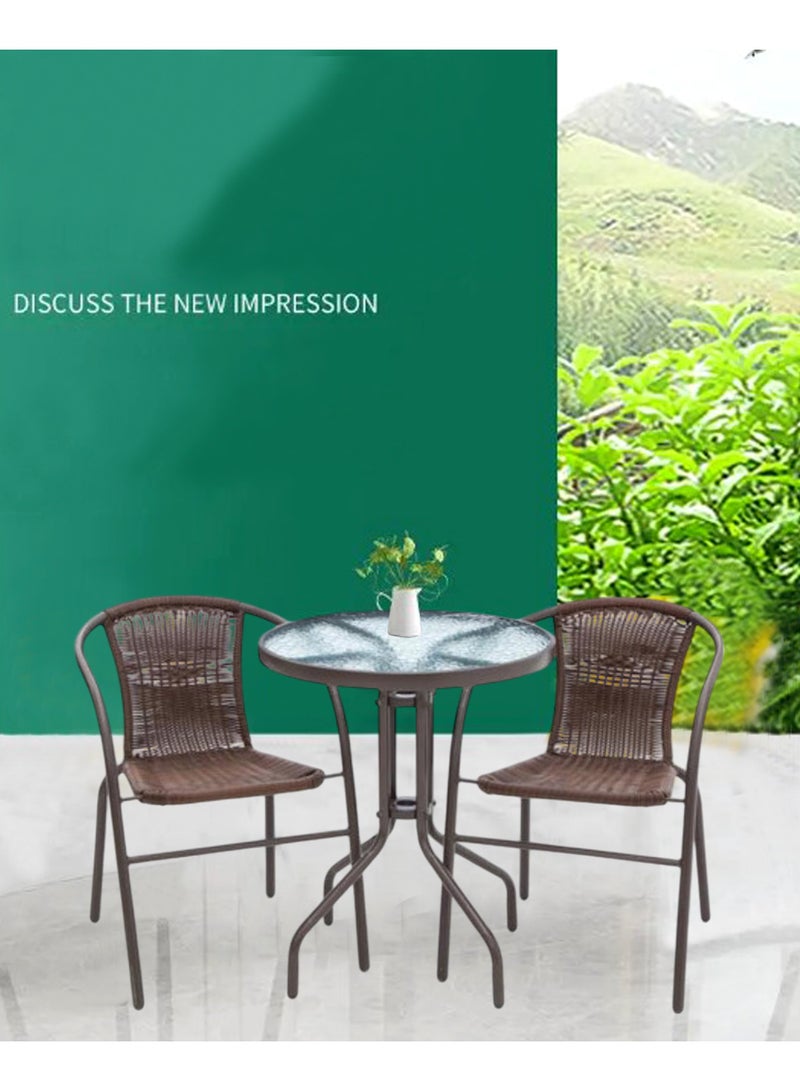 ليفينج تصميم عصري لحديقة المنزل وأثاث الفناء الخارجي وطاولة زجاجية ومجموعات كراسي - Image 5