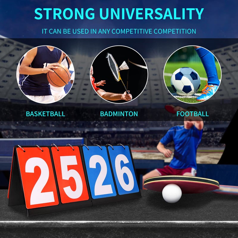 HRLORKC HRLORKC Scoreboard Score Keeper Score Flipper for Basketball Tennis Sports  - Image 5