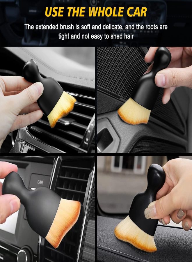 5pcs car beauty brush set, ultra soft gap cleaning brush dust removal brush, tool for cleaning wheel hubs, engines, car interiors, ventilation ducts - Image 5