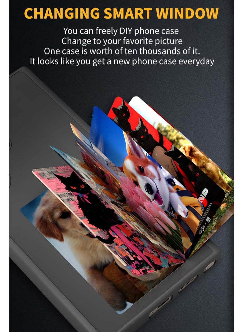 Smart Four-Color E-Ink Screen Phone Case – NFC Passive DIY Double-Screen Projection | Suitable for Samsung S23 Ultra projection phone case supports custom DIY projection - Image 5