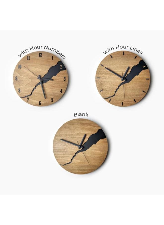 Home Gallery - Modern Wall Clock with Numbers Silent Unique Wood Minimalist Wall Clock Blank - Image 1
