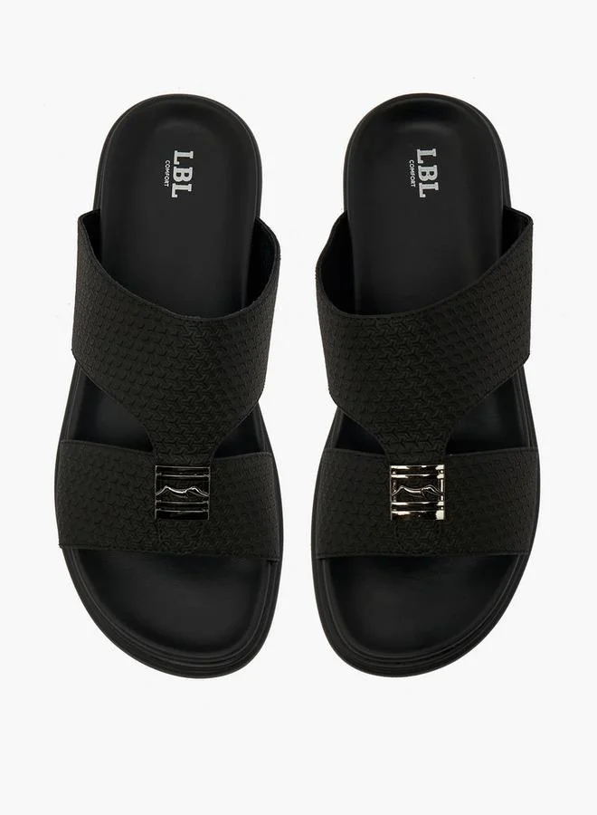 LBL By Shoexpress BLACK Men Textured Arabic Sandals for Men | Best Price UAE