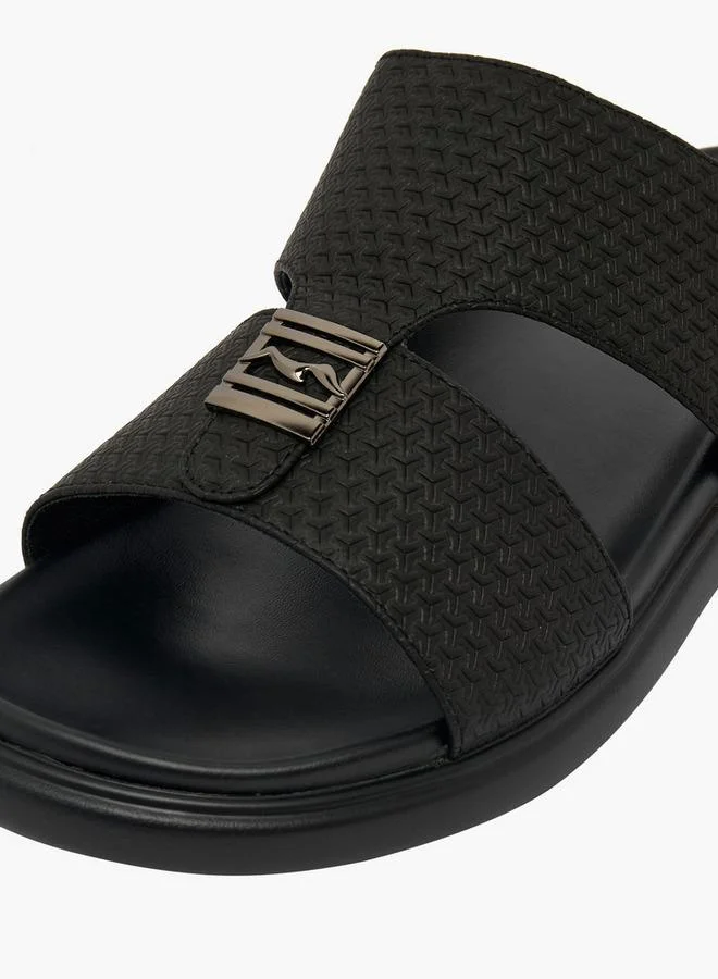 LBL By Shoexpress BLACK Men Textured Arabic Sandals for Men | Best Price UAE