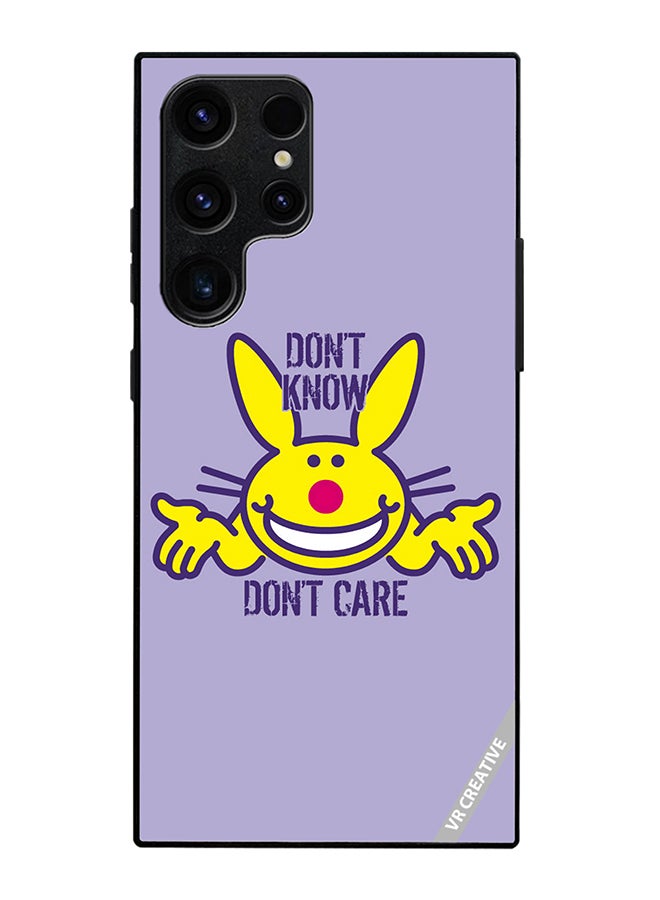 Protective Case Cover For Samsung Galaxy S25 Ultra Don'T Know Don'T Care Design Multicolour