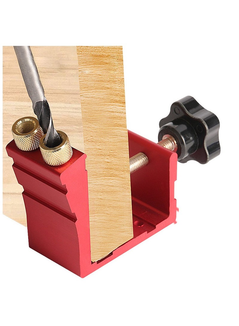 general Woodworking Oblique Hole Drill Guide - 5.5cm Wood Clamping Range Precision Drilling Locator for Furniture Splicing - Image 2