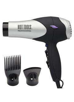 Hot Tools Hot Tools Pro Artist Turbo Styling Hair Dryer  Lightweight and Quiet SilverBlack 1 Count Pack of 1 