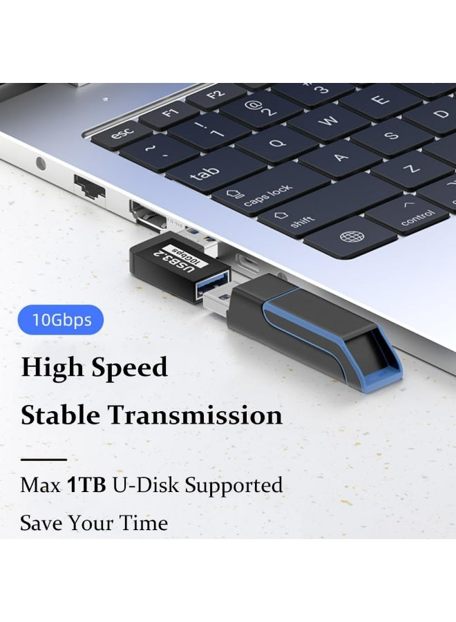 Warmstor 6 Pack 10Gbps USB 3.1 Male to Female Adapter Up Down Left Right 90 Degree Right Angle USB Cable Extension Connector 6 Types Support 3A Charging Speed - Image 5