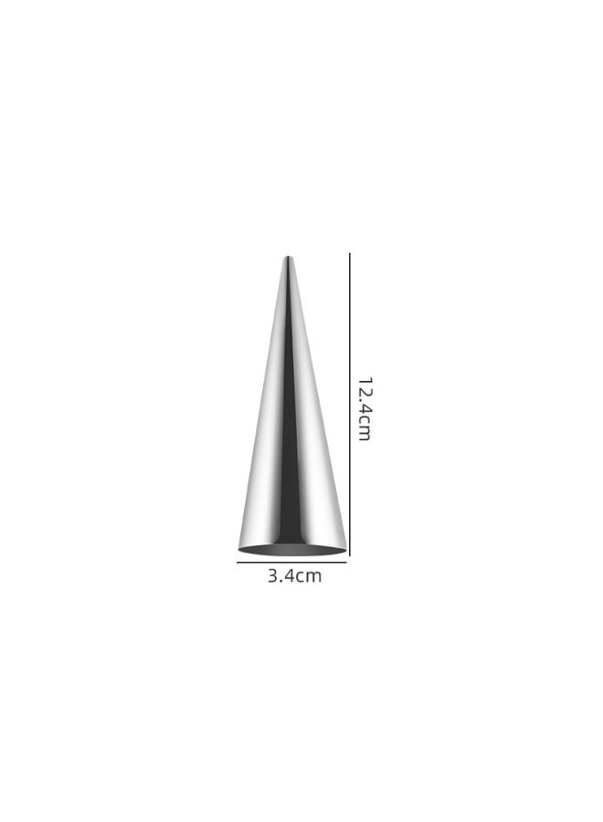 Silver Danish Conical Tube Baking Gadget Stainless Steel Hollow Horn Bag Mold Horn Crisp Danish Crisp God-color:tapered Tube - Image 1