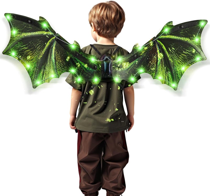 maysida Electric Wings with LED Light & Music, Moving Wings Dress-Up Cosplay for Boys Girls Christmas Birthday Gifts… - Image 1