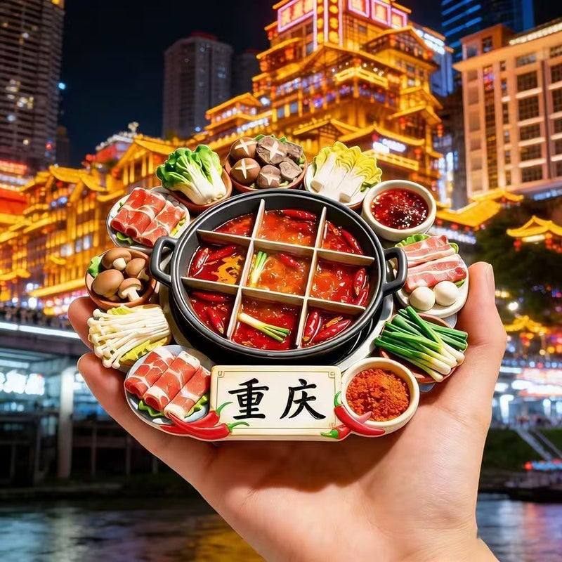 Creative Chongqing Hotpot Fridge Magnet 3D Strong Magnetic Souvenir - Image 3