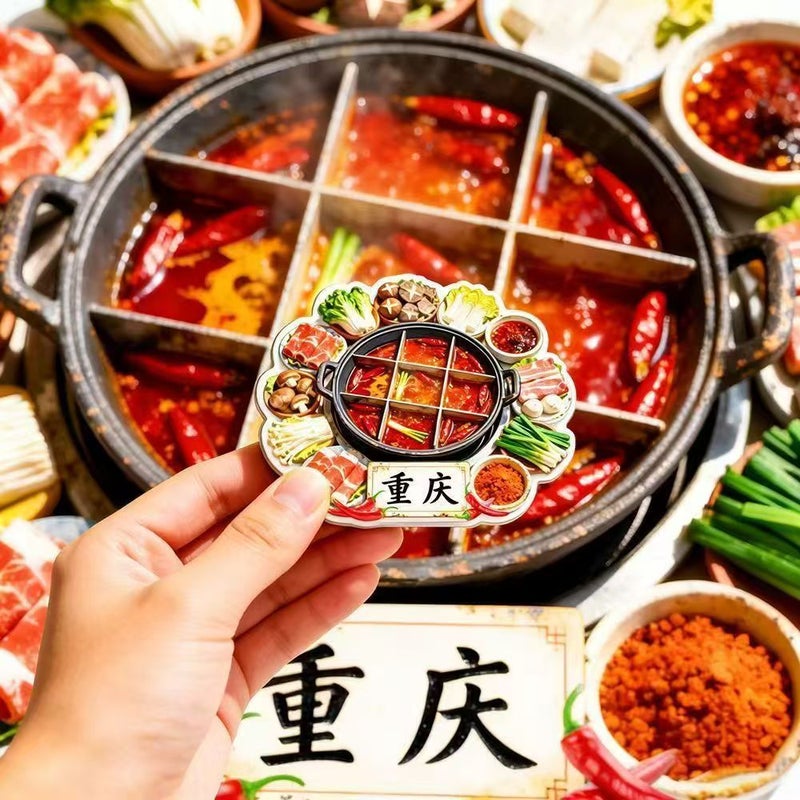 Creative Chongqing Hotpot Fridge Magnet 3D Strong Magnetic Souvenir - Image 4
