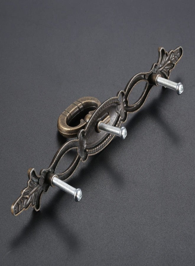dophee 2Pcs Vintage Style Pulls Handles, Antique Bronze Hollow Decor Cabinet Knobs for for Furniture Drawer Dresser Closet Wardrobe Cupboard with Screw, 6.30"x0.87"x1.34" - Image 5
