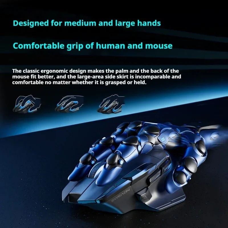 Eweadn G2se Wired Mouse Lightweight RGB Macro with Medium-Large Buttons, Black - Image 4