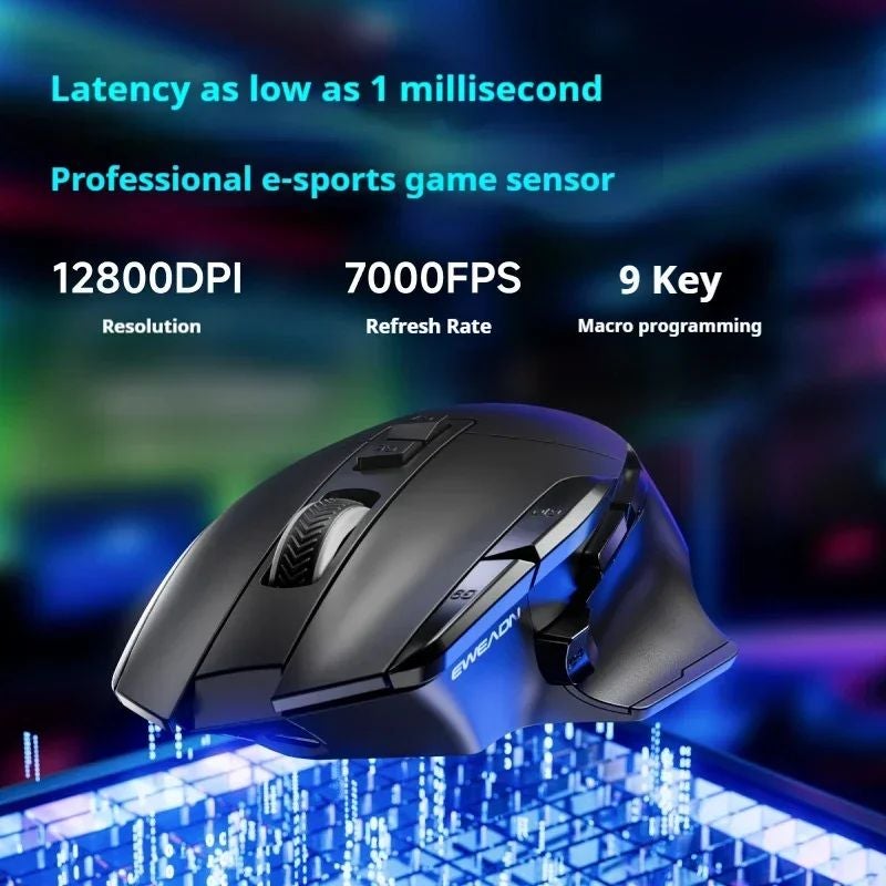 Eweadn G2se Wired Mouse Lightweight RGB Macro with Medium-Large Buttons, Black - Image 2