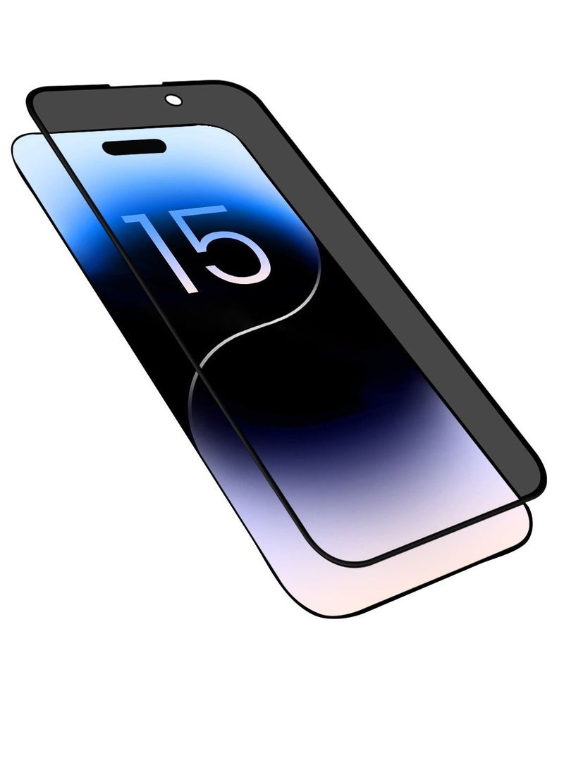 Brave - iPhone 15 Pro Max Privacy Screen Protector, Privacy Screen iPhone 15 Pro Max, Anti Spy Private Full Coverage, Shockproof Anti-Scratch 9H Tempered Glass, iPhone 15 Pro Max Accessories 6.7" - Image 1