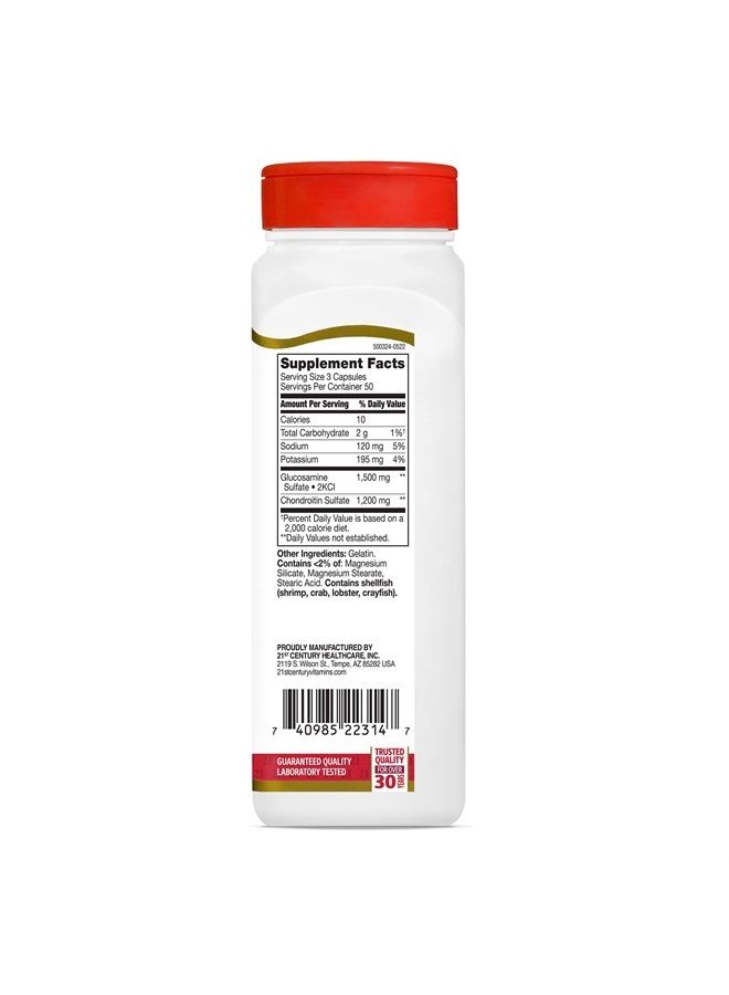 21st CENTURY Glucosamine Chondroitin 500/400mg - Double Strength, cp 150 Count  - Image 4