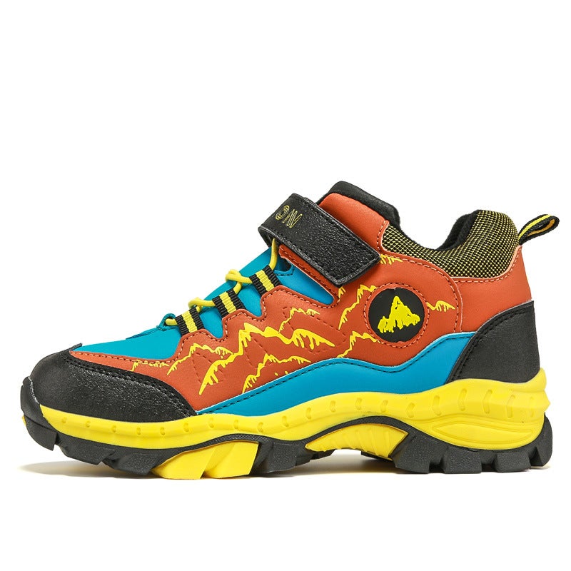 Factory Outdoor Boys And Girls Cotton Shoes Hiking Boots Military Boots Fleece-Lined Thickened Comfortable Couple Sneaker - Image 1