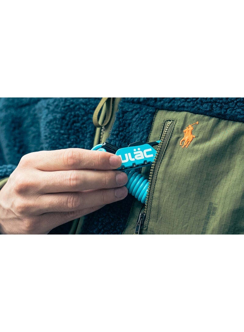 Ulac Piccadilly Carabiner Cable Combo Lock Sky Blue - Image 3