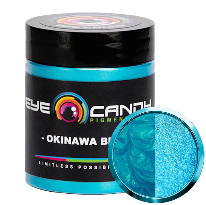 Eye Candy Premium Mica Powder Pigment â€œOkinawa Blueâ€ (25 gr) Multipurpose DIY Arts and Crafts Additive | Natural Bath Bombs, Resin, Paint, Epoxy, Soap, Nail Polish, Lip Balm - Image 1
