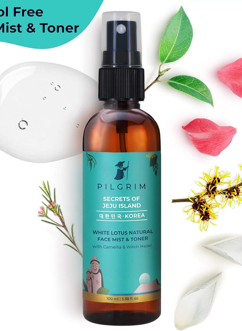 PILGRIM Pilgrim Pack of 2 Alcohol Free Face Toner, Face Mist For Pores Tightening, Glowing Skin, Dry, Oily, Combination, Acne Skin, Korean Beauty Secrets, 100ml+100ml - Image 2