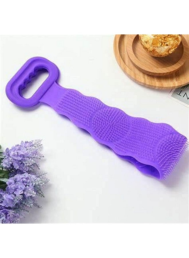 Cyrox Silicone Body Scrubber Bath Body Cleaning Belt Belt Exfoliating Body Washable Scrubber Belt Skin Brush for Skin Bathing Body Dirt Removal (1Pcs) - Image 1