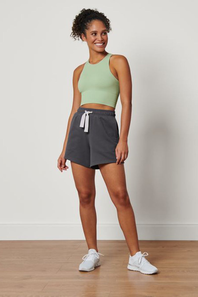 Tchibo Women Sportswear Fit Training Sweat Shorts, Grey - Image 1