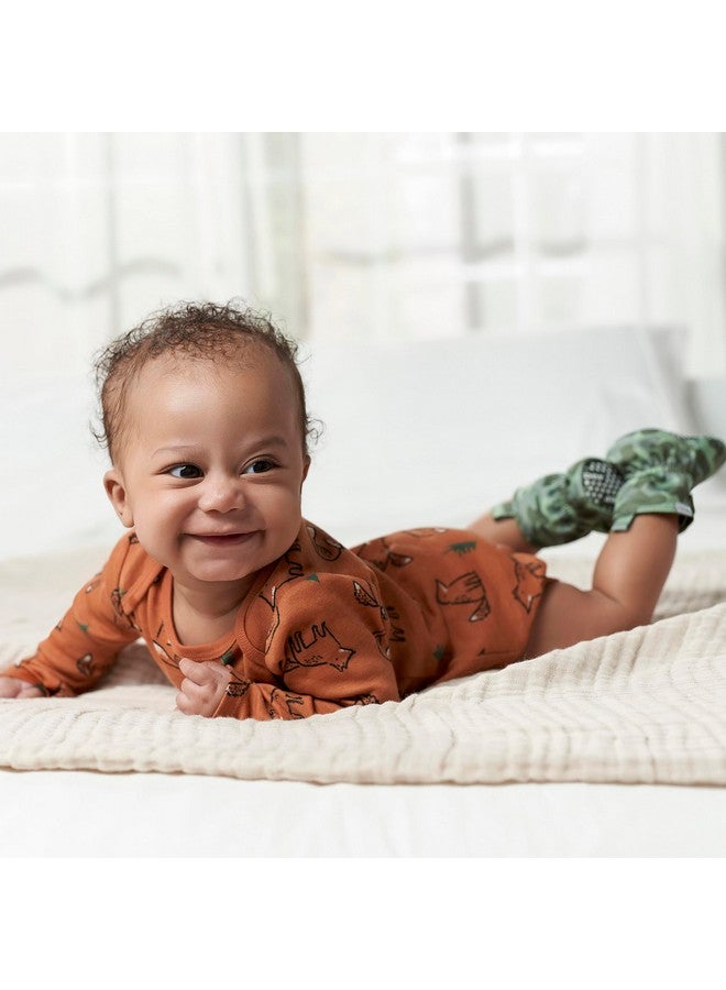 Gerber Gerber Baby Boys' 6-Pack Long-Sleeve Onesies Bodysuit, Green Fox  - Image 2