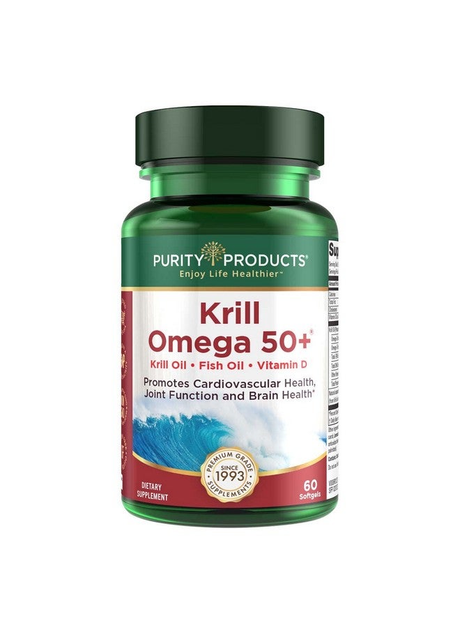 Purity Products Krill Omega 50 Krill + Fish Oil Blend 1000Mg + Astaxanthin 500Mcg + Phospholipids 200Mg + Vitamin D 500 Iu 60 Mini Softgels  - Image 2