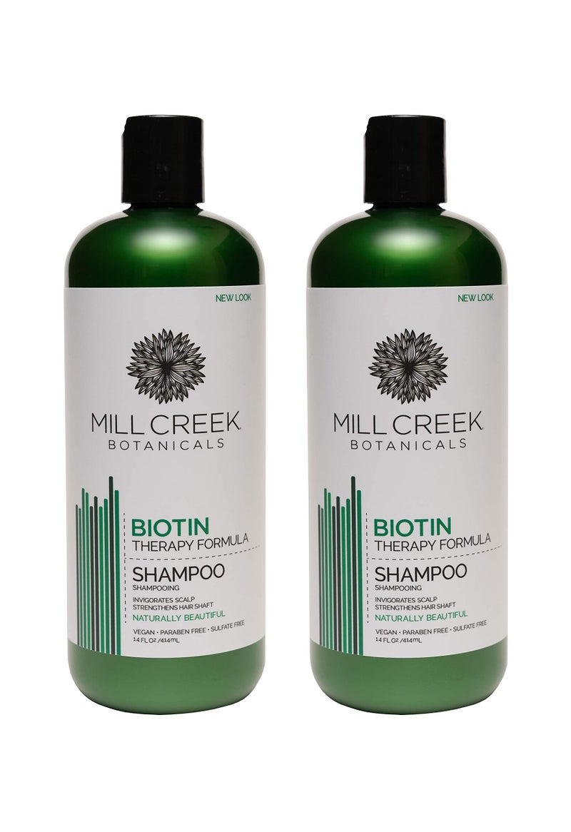 Mill Creek Biotin Shampoo, 14 Fluid Ounce (Two Pack) - Image 1