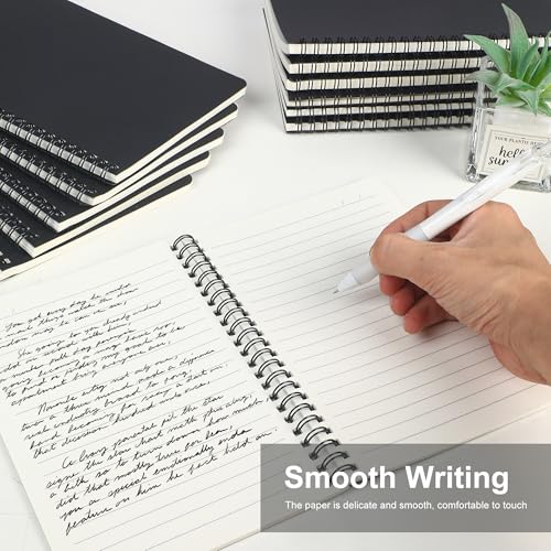 miikoul 60 Packs A5 Spiral Notebooks, Black Ruled Notebooks Bulk, 8.0"×5.6", 60 Sheets/120 Pages, Hardcover Lined Journal Notepad Travel Notebooks for Office and Back to School Supplies - Image 4