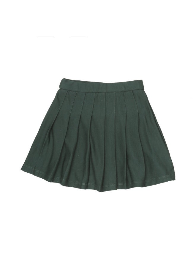 Zara girls' Solid Color Fresh & Simple Fashion Sweet Pleated Skirt - Image 3