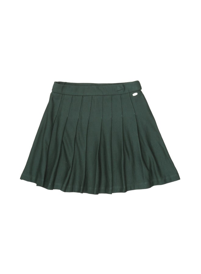Zara girls' Solid Color Fresh & Simple Fashion Sweet Pleated Skirt - Image 2