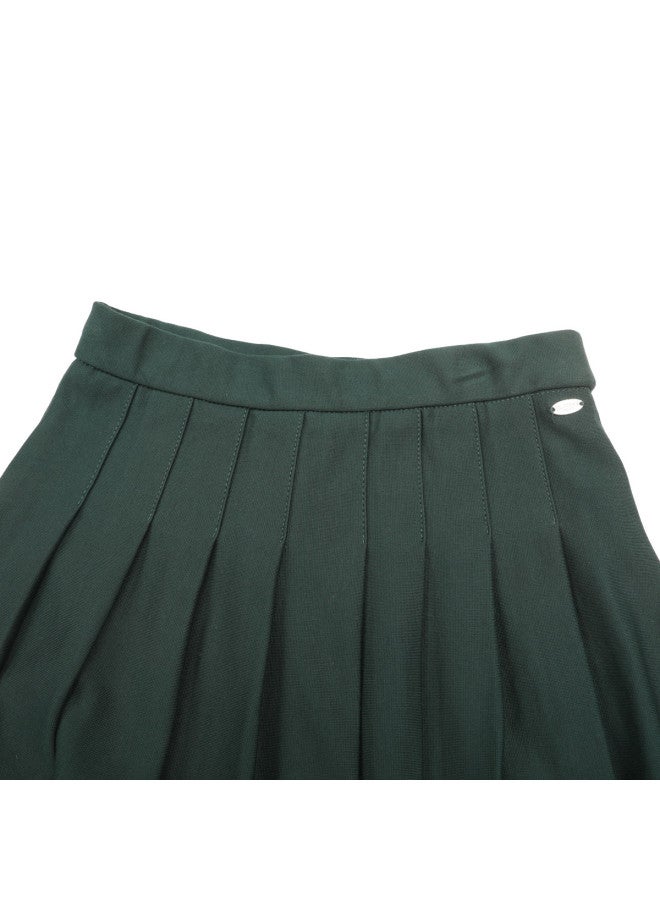 Zara girls' Solid Color Fresh & Simple Fashion Sweet Pleated Skirt - Image 4