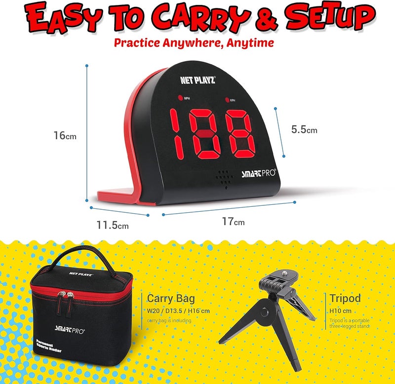 TGU Baseball Gifts, Radar Speed Guns (Hands-Free) Baseball Radar, Pitch Training Aids, High-Tech Gadget & Gear, Black (NIS022132024) - Image 2