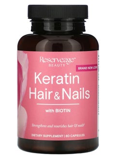 Reserveage Keratin Hair & Nails With Biotin 60 Capsules 