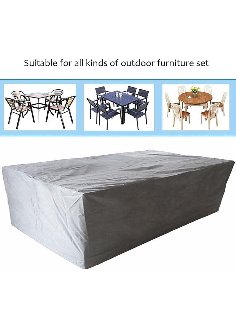 HomarKet Outdoor Waterproof Patio Table Furniture Covers - Rectangle Couch Sectional Cover Outside Weatherproof Patio Furniture Covering for Deck, Lawn and Backyard 213x132x74cm, Grey  - Image 3