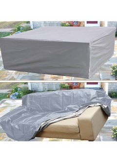 HomarKet Outdoor Waterproof Patio Table Furniture Covers - Rectangle Couch Sectional Cover Outside Weatherproof Patio Furniture Covering for Deck, Lawn and Backyard 213x132x74cm, Grey  - Image 5