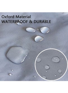 HomarKet Outdoor Waterproof Patio Table Furniture Covers - Rectangle Couch Sectional Cover Outside Weatherproof Patio Furniture Covering for Deck, Lawn and Backyard 213x132x74cm, Grey  - Image 4